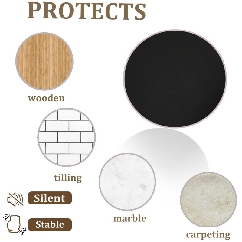 Xinhw Recliner Pads for Hardwood Floors  Rocking Chair Recliner Floor Protector Keep Furniture from Sliding  Under Chair Floor Protector Rubber mats for Floor Furniture Grippers for Hardwood Floors 27.5in - Image 3